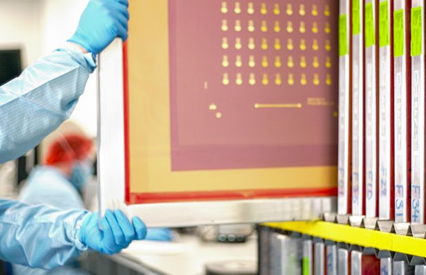 Screen printing electrodes in the cleanroom