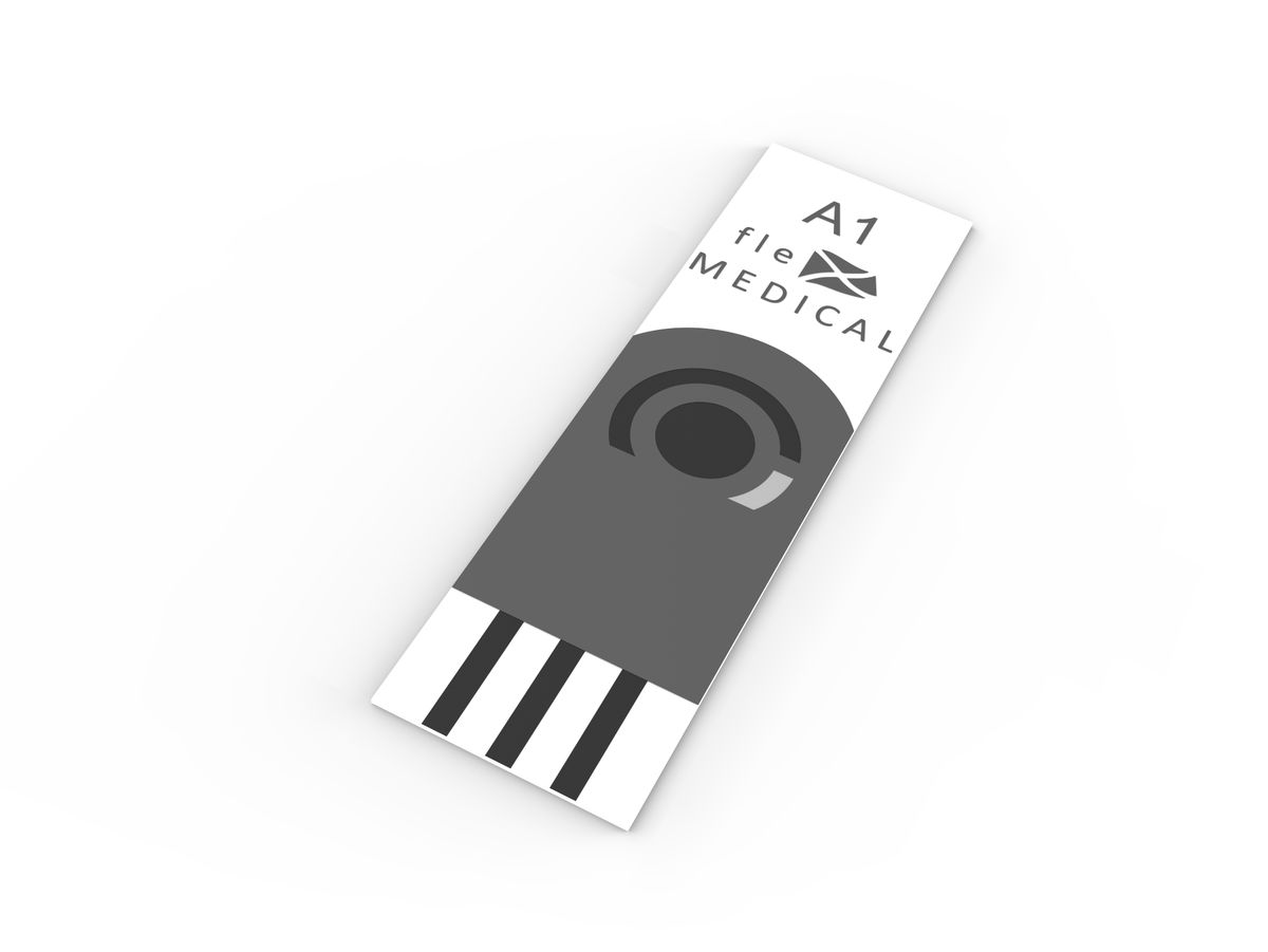 Screen-printed carbon electrode render
