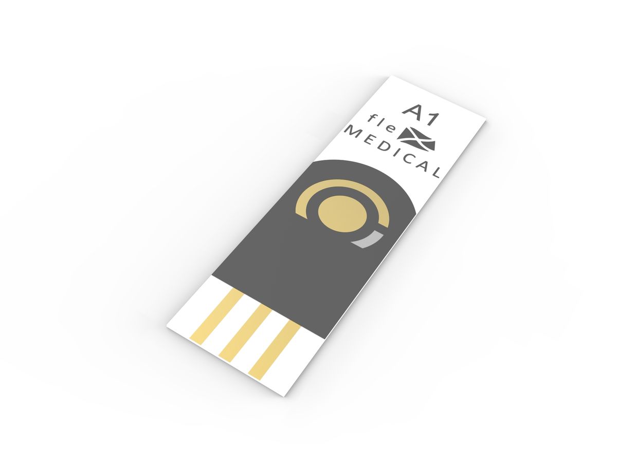 FlexMedical thin-film gold electrode render