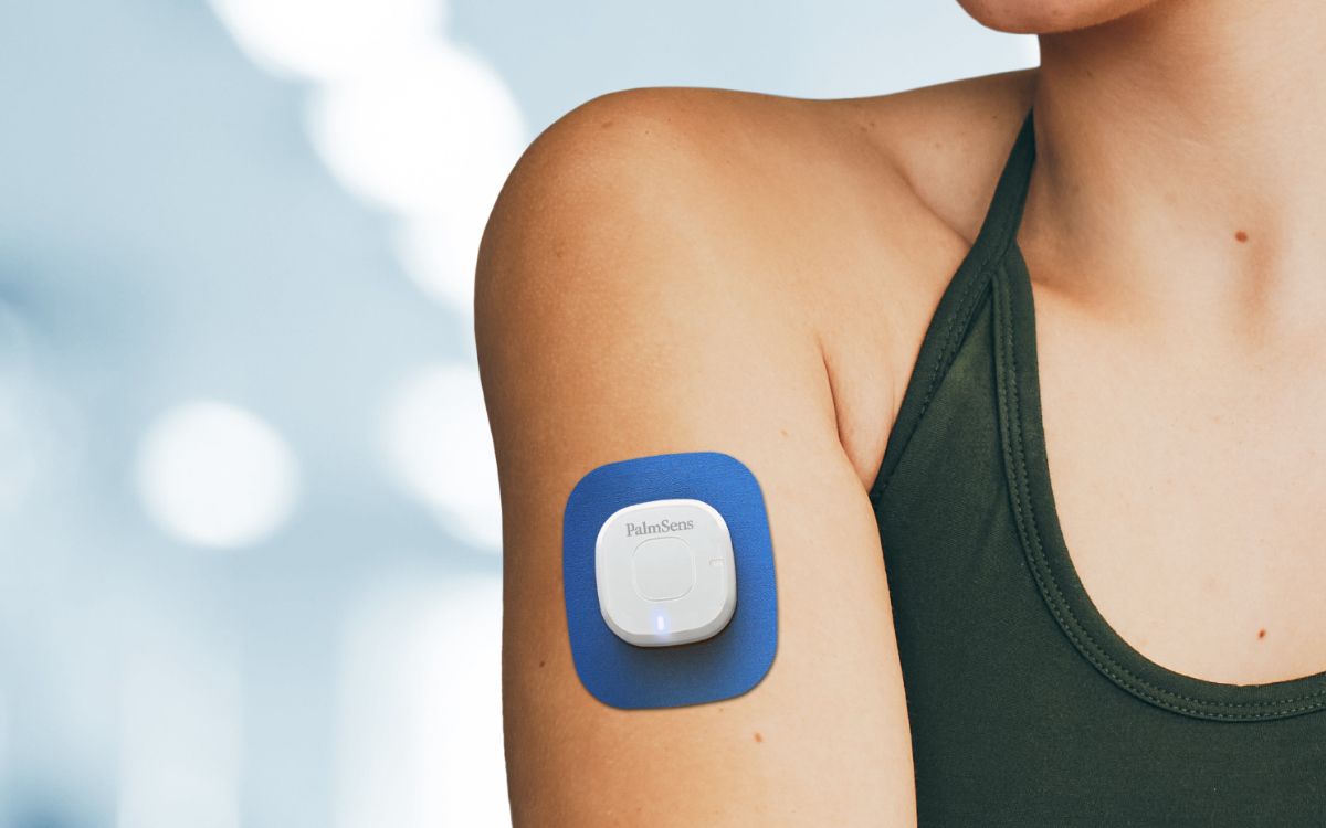 Wearable biosensor on an upper arm